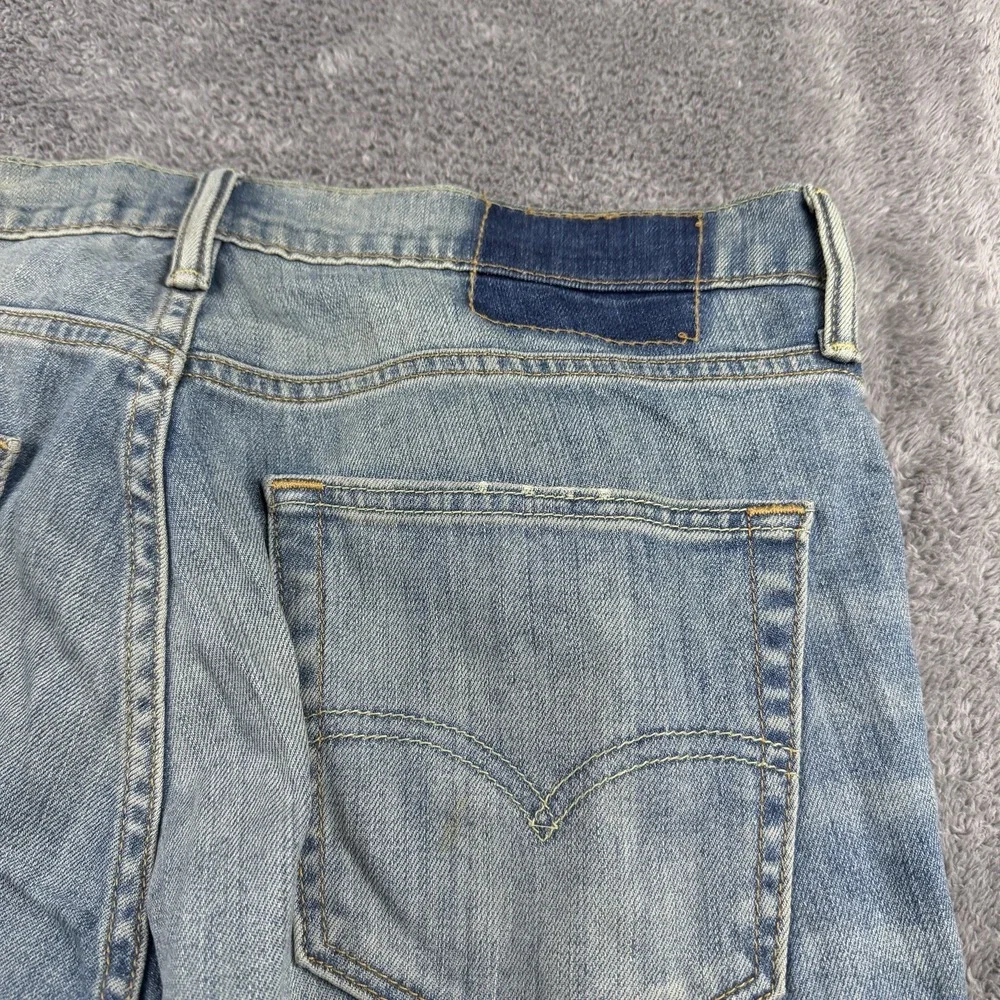 Levis Straight Leg Jeans Mens‎ 34x31 Blue Light Wash Denim Low Rise